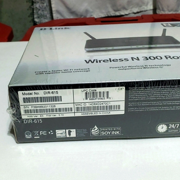 D-Link Wireless N 300 Router DIR-615 Brand New In Box. Never Opened. - Picture 3 of 6